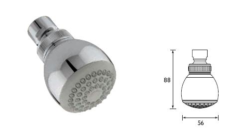 SIRRUS - Chrome Swivel Shower Head - DISCONTINUED - PSHR-CP