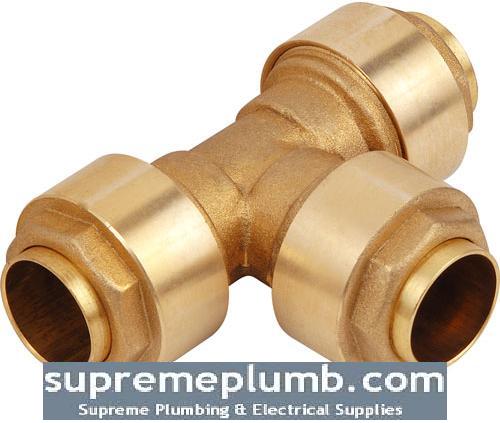 Brass Plumbfit 15mm Equal Tee - PF10C - DISCONTINUED