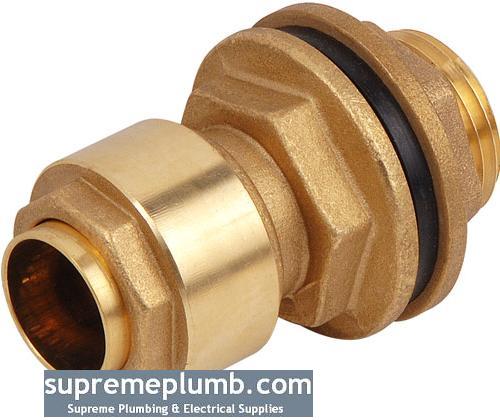 Brass Plumbfit 22mm Tank Connector - PF16D - DISCONTINUED