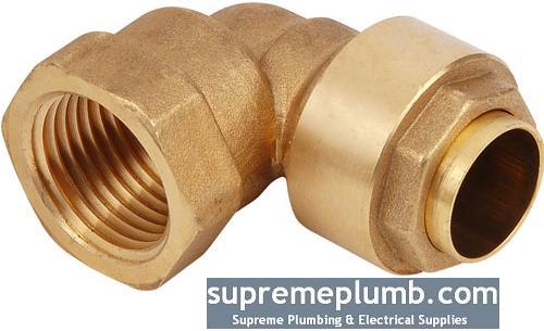 Brass Plumbfit Fi Elbow 15mm x 1/2" - PF18C4 - DISCONTINUED