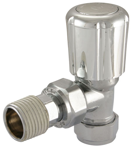 15mm Premier Angled Radiator Valve With Chrome Head - RVP-15CPH