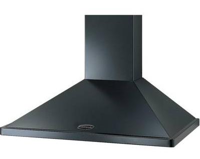 Rangemaster Chimney Hood - Black Chrome No Rail 90cm