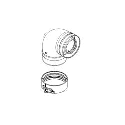 Remeha 60/100 Concentric 90 Deg Flue Elbow - MG83247 - DISCONTINUED 