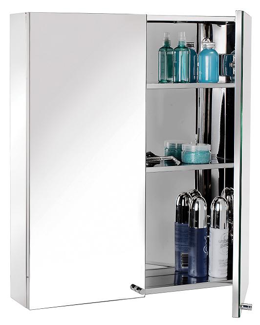 Roman 2 Door Stainless Steel Mirror Cabinet - R2DMCS - DISCONTINUED