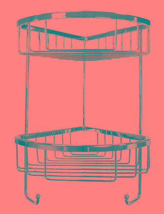 Roman Double Corner Basket with Hooks - RSB05 - SOLD-OUT!! 