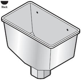 Universal Black Rainwater Hopper - RHS1-BK