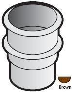 Round Brown Rainwater Pipe Socket - RS1-BR