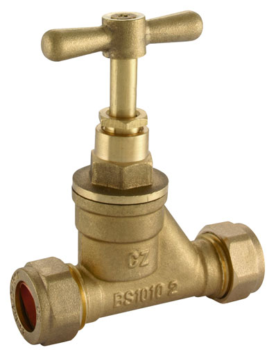 22mm Compression DZR Stopcock - SC-22DZR