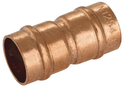 15mm x 1/2" Solder Ring Straight Coupling - SRA-15-12