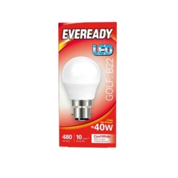 Eveready LED Golf - 40W 480lm B22 - STX-101027 