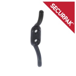 Securpak Cleat Hook - 90mm Black - STX-101378 