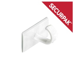 Securpak White Self Adhesive Cup Hook - Pack 5 - STX-101452 