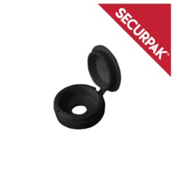 Securpak Fold Over Screw Caps - Pack 40 Black - STX-101661 