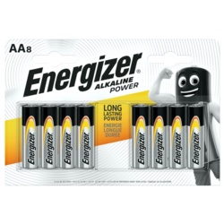 Energizer Alkaline Power Batteries - AA Pack 8 - STX-101695 