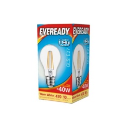 Eveready LED Filament GLS E27 470LM ES - 4W 27000K - STX-101792 