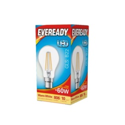 Eveready LED Filament GLS B22 806LM BC - 6.5W 27000K - STX-101793 