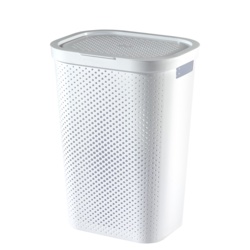 Curver Recycled Infinity Dots Laundry Hamper - 60L White - STX-101896 