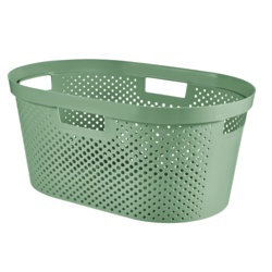 Curver Recycled Infinity Dots Laundry Basket - 40L Shale Green - STX-101900 - SOLD-OUT!! 