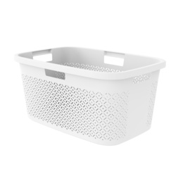 Curver Terazzo Laundry Basket - 47L White - STX-101903 