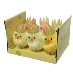 Kaemingk Chenille Chicken Crown Box 6 - Assorted - STX-102186 