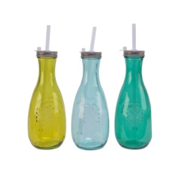 Kaemingk Recycled Glass Bottle - 9 x 27cm - STX-102205 