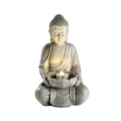 Kaemingk LED Buddha Fountain - Grey - STX-102370 