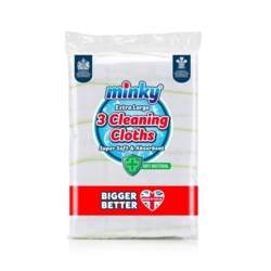 Minky Anti-Bac Cleaning Cloths - Pack 3 - STX-102416 