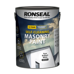 Ronseal Self Cleaning Smooth Masonry Paint - 5L Pure Brilliant White - STX-102542 