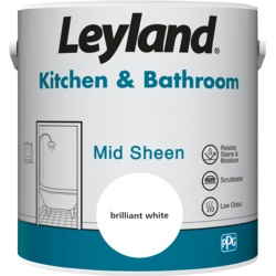 Leyland Kitchen & Bathroom Mid Sheen 2.5L - Brilliant White - STX-102764 