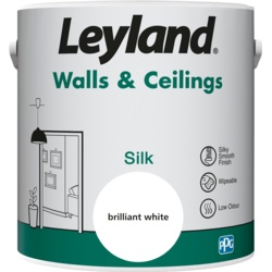 Leyland Walls & Ceilings Silk 2.5L - Brilliant White - STX-102811 