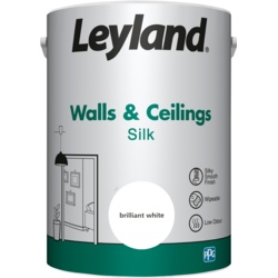 Leyland Walls & Ceilings Silk 5L - Brilliant White - STX-102923 