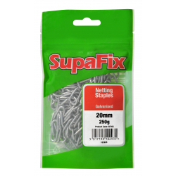 SupaFix Netting Staples Galvanised - 20mm x 250g - STX-102925 