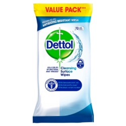 Dettol Anti Bacterial Wipes - Pack 72 - STX-103138 