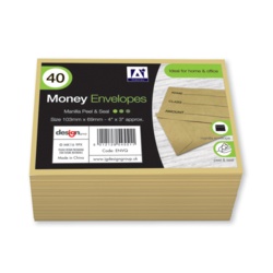 Anker Peel & Seal Money Envelopes - Pack 40 - STX-104043 