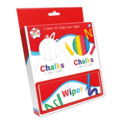 Anker 2 Packs Of Chalks And Wiper - 12 White, 12 Colours - STX-104095 