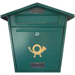 Aboria Galvanised Post Box - Green - STX-104335 