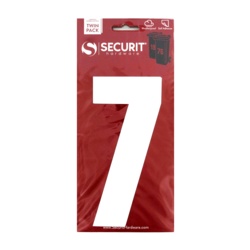 Securit White Self Adhesive Wheelie Bin Numbers Pack 2 - No 7 - STX-104467 