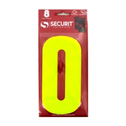 Securit Hi Vis Self Adhesive Wheelie Bin Numbers - No 0 - STX-104470 