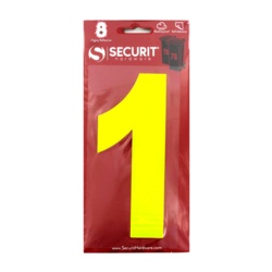 Securit Hi Vis Self Adhesive Wheelie Bin Numbers - No 1 - STX-104471 
