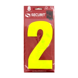 Securit Hi Vis Self Adhesive Wheelie Bin Numbers - No 2 - STX-104473 