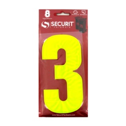 Securit Hi Vis Self Adhesive Wheelie Bin Numbers - No 3 - STX-104474 