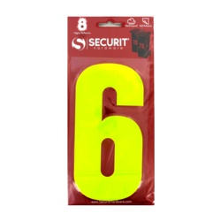 Securit Hi Vis Self Adhesive Wheelie Bin Numbers - No 6 - STX-104477 