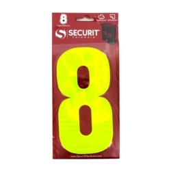 Securit Hi Vis Self Adhesive Wheelie Bin Numbers - No 8 - STX-104479 