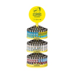 Clipper 3 Tier Carousel Mixed Design Lighters - Display Of 168 - STX-104499 