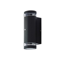 Zinc Helix 2 LED Aluminium Light With Lux GU10 - Black 5w - STX-104769 