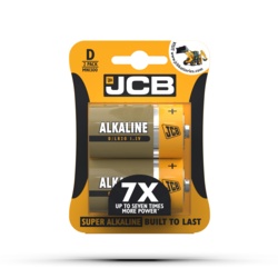 JCB Alkaline Batteries D Cell - Pack 2 - STX-104793 