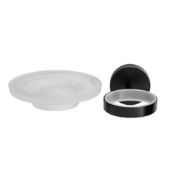Croydex Flexi Fit Matt Black Soap Dish And Holder - STX-104835 