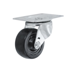 Smiths Ironmongery Swivel Castor Rubber Wheel - 64mm - STX-105630 