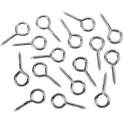 SupaFix Steel Screw Eyes - 30mm x NO.6 - Zinc Plated - STX-105644 