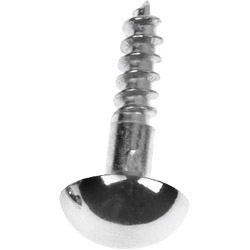 SupaFix Steel Mirror Screws Chrome Dome - 32mm x no.8 - Zinc Plated - STX-106658 